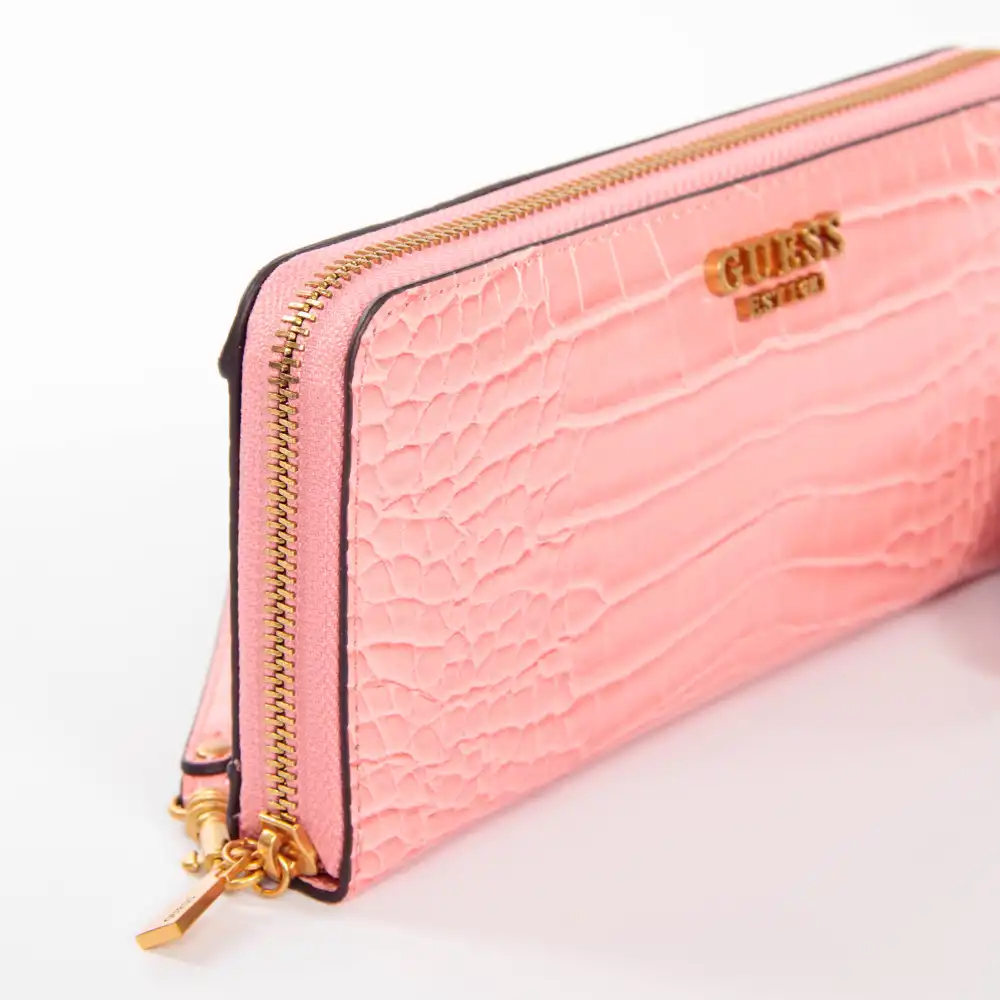 Portefeuille femme Guess Laurel slg corail Rose - ZESHOES Portefeuille femme Guess Laurel slg corail Rose - ZESHOES