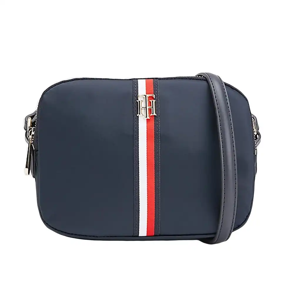 Pochette femme Tommy Jeans Poppy crossover corp Bleu - ZESHOES