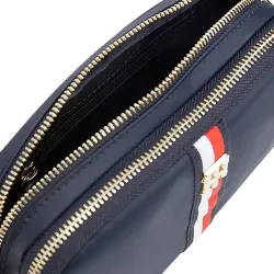 Pochette femme Tommy Jeans Poppy crossover corp Bleu - ZESHOES