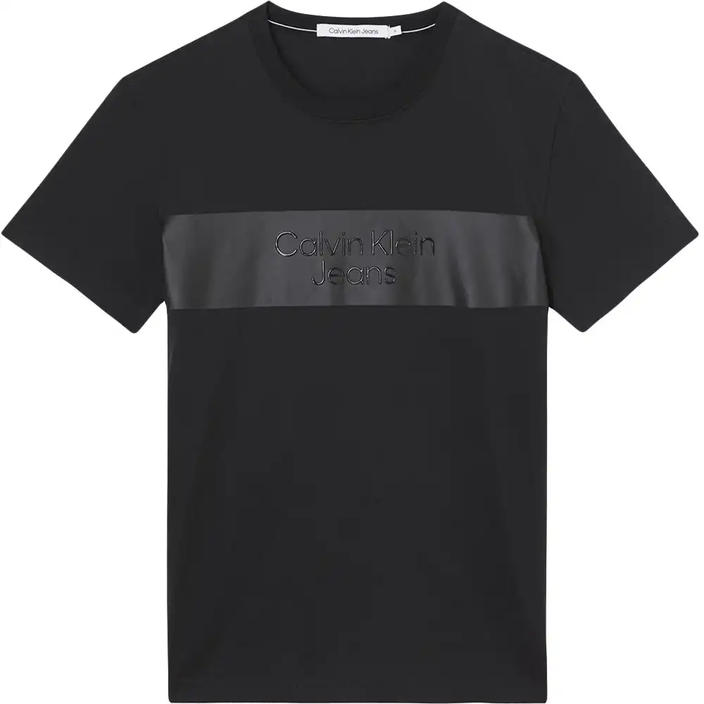 T shirt manche courte homme Calvin Klein Blocking Noir - ZESHOES