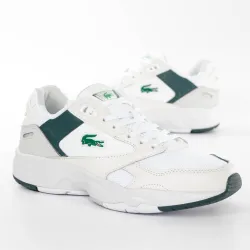 Basket basse homme Lacoste Storm 96 Blanc - ZESHOES Basket basse homme Lacoste Storm 96 Blanc - ZESHOES