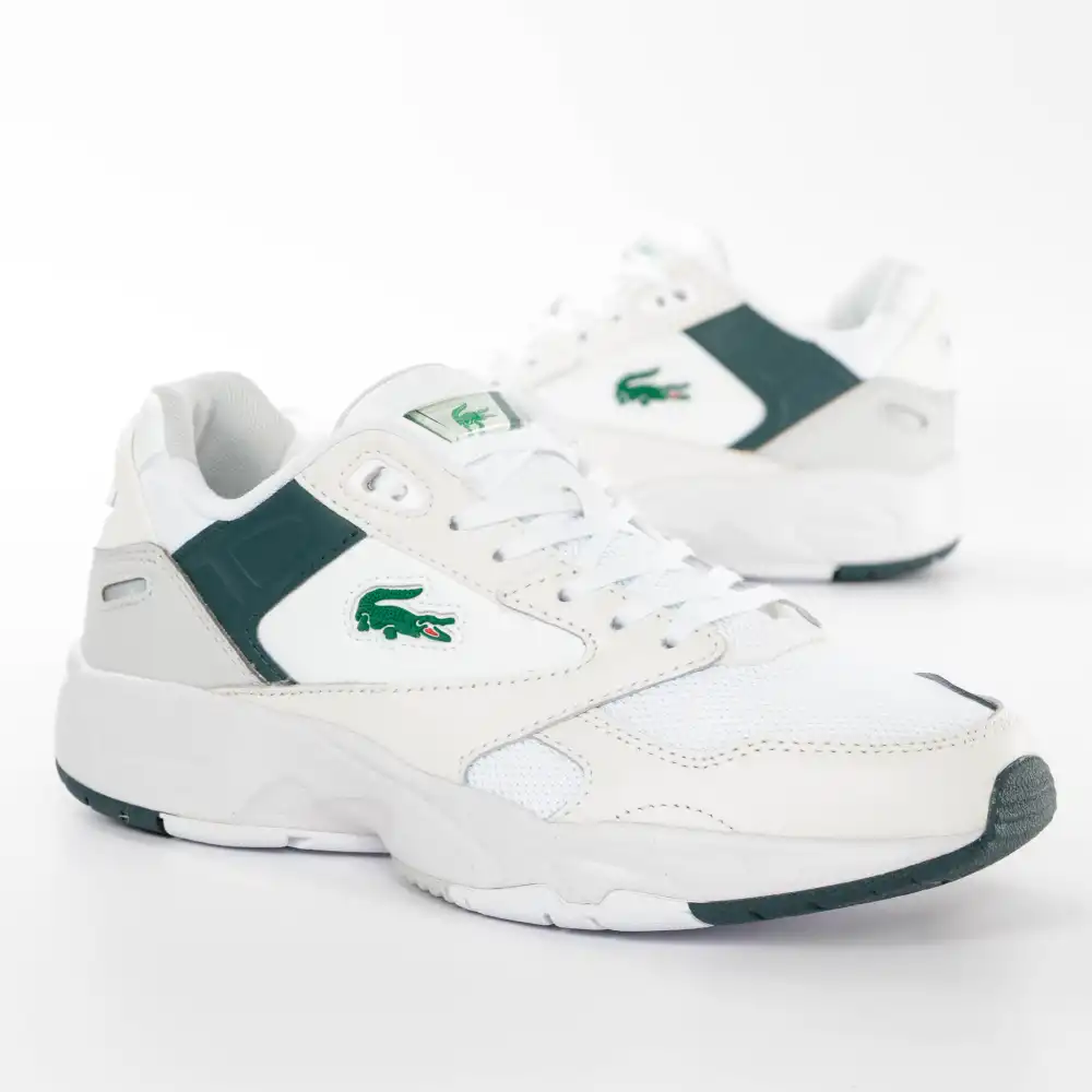 Basket basse homme Lacoste Storm 96 Blanc - ZESHOES Basket basse homme Lacoste Storm 96 Blanc - ZESHOES