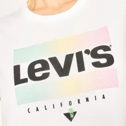 Tee shirt manche courte femme Levis Logo multicolor Blanc - ZESHOES