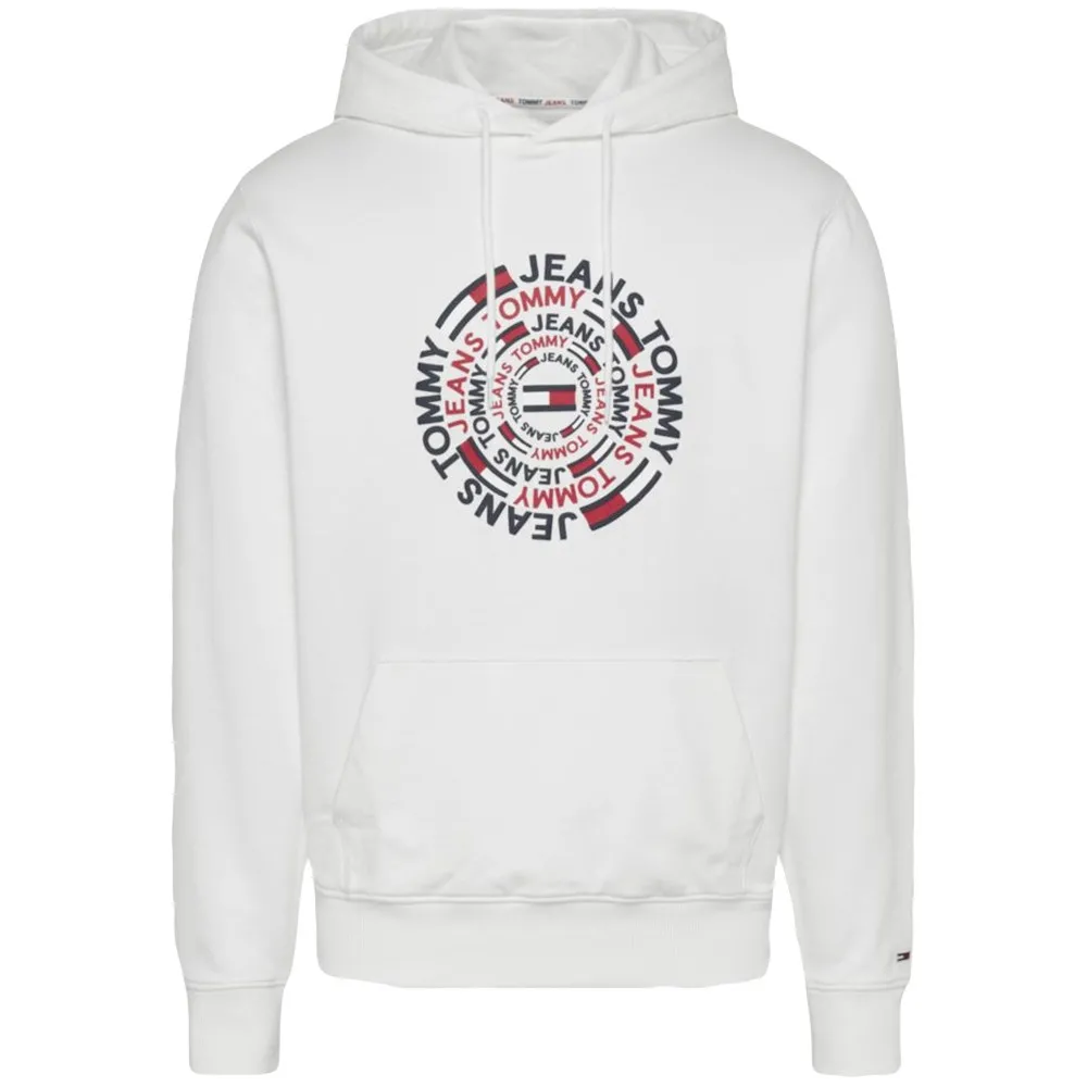 Logo ring. Sweat Tommy Jeans Logo ring Homme Blanc Coton. Authentique Vetement de la marque Tommy Jeans - design streetwear/sportswear de Tommy Jeans 