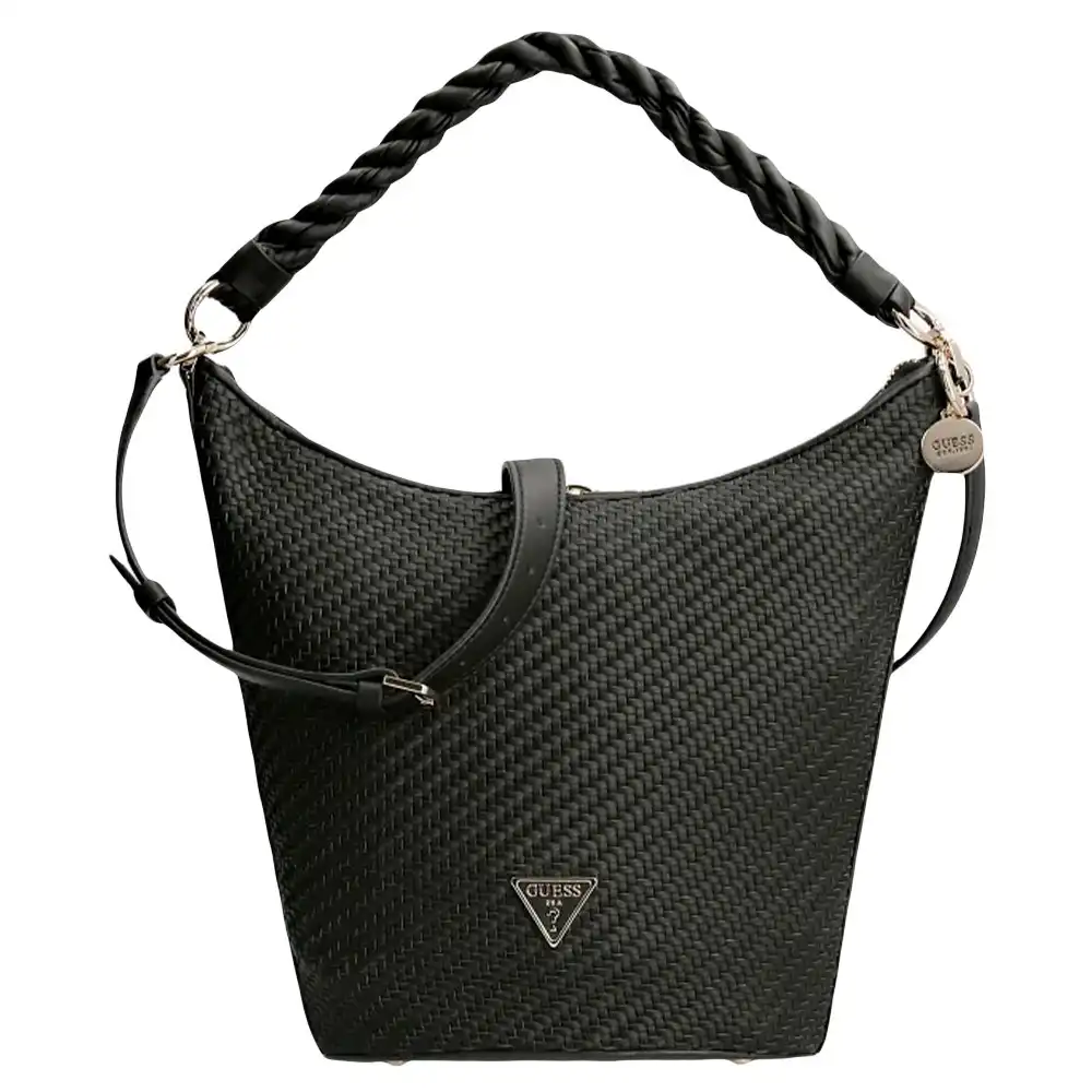 Sac bandoulière femme Guess Hobo hassie Noir - ZESHOES Sac bandoulière femme Guess Hobo hassie Noir - ZESHOES