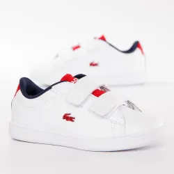 Basket basse garcon Lacoste Carnaby evo Blanc - ZESHOES