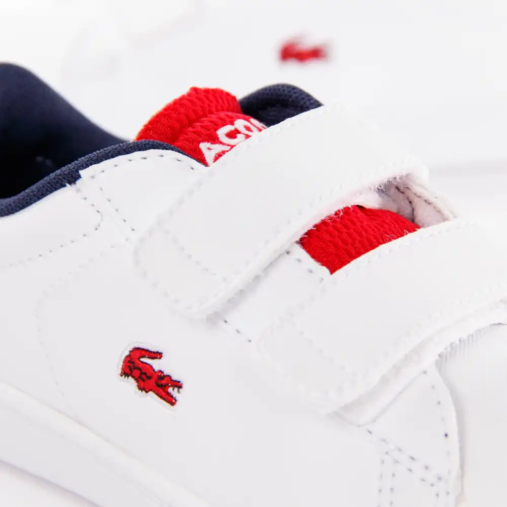 Basket basse garcon Lacoste Carnaby evo Blanc - ZESHOES