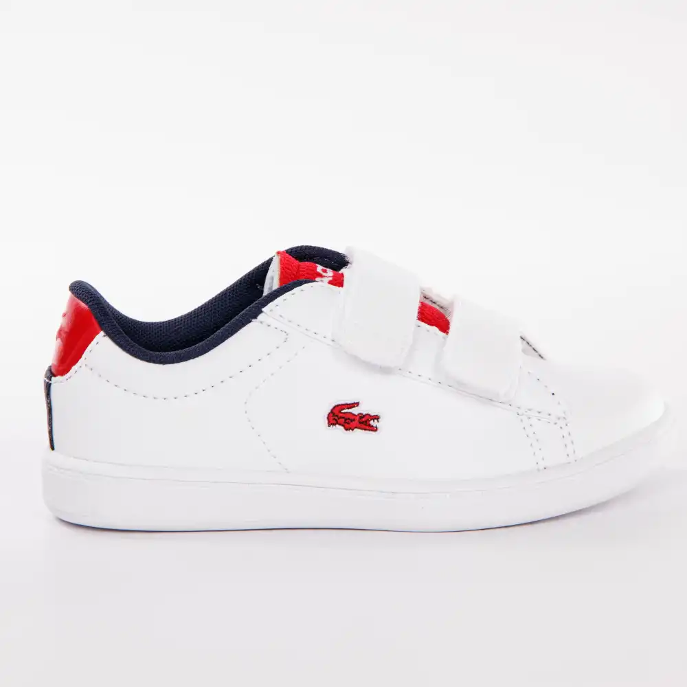 Basket basse garcon Lacoste Carnaby evo Blanc - ZESHOES