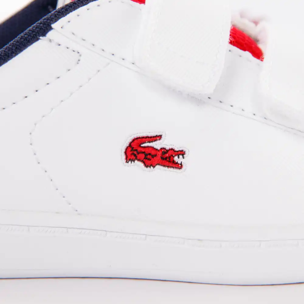 Basket basse garcon Lacoste Carnaby evo Blanc - ZESHOES