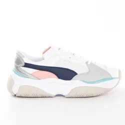 Basket basse femme Puma Storm.y metallic wn's Blanc - ZESHOES Basket basse femme Puma Storm.y metallic wn's Blanc - ZESHOES