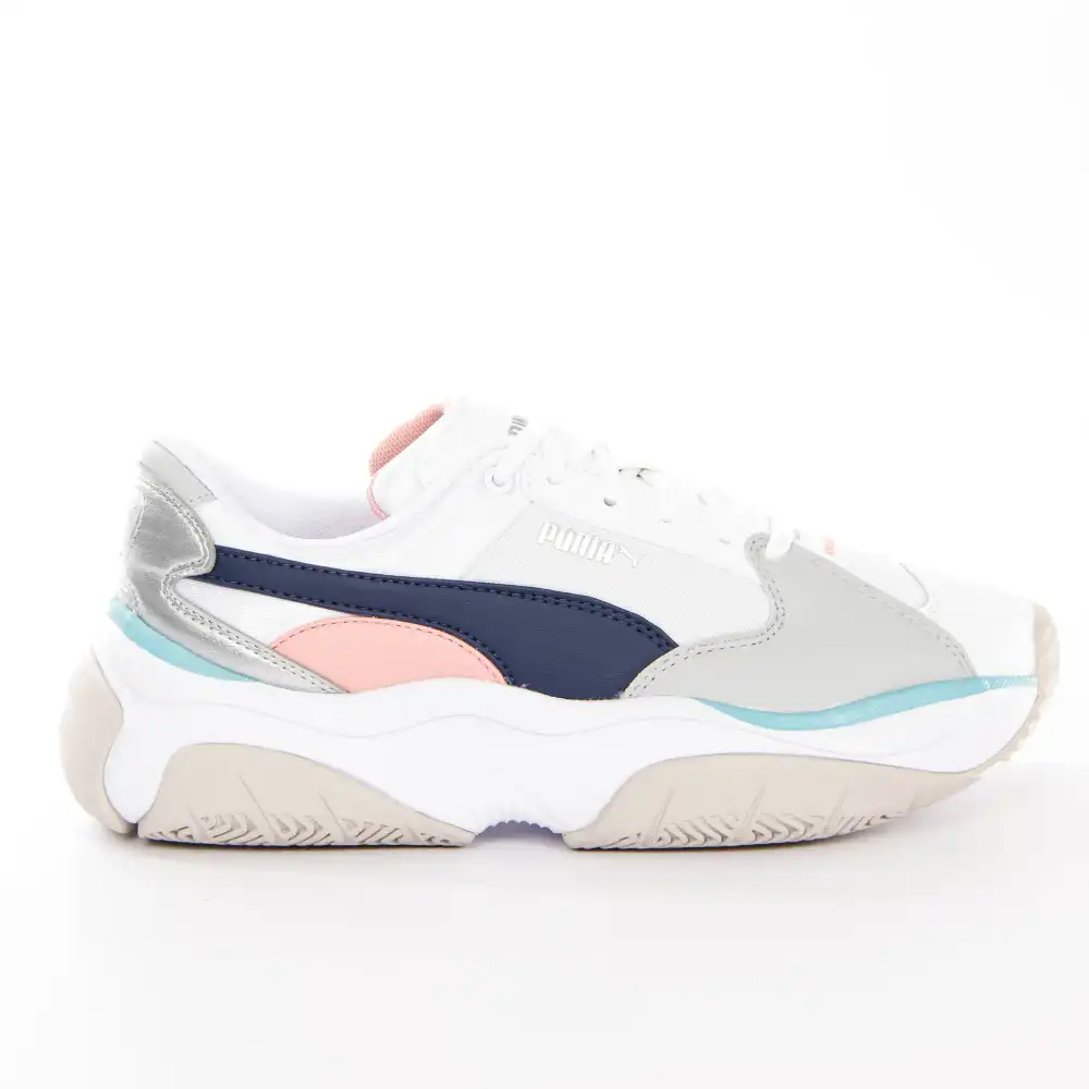 Basket basse femme Puma Storm.y metallic wn's Blanc - ZESHOES Basket basse femme Puma Storm.y metallic wn's Blanc - ZESHOES