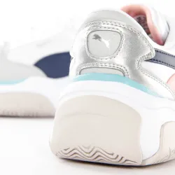 Basket basse femme Puma Storm.y metallic wn's Blanc - ZESHOES Basket basse femme Puma Storm.y metallic wn's Blanc - ZESHOES