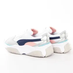 Basket basse femme Puma Storm.y metallic wn's Blanc - ZESHOES Basket basse femme Puma Storm.y metallic wn's Blanc - ZESHOES