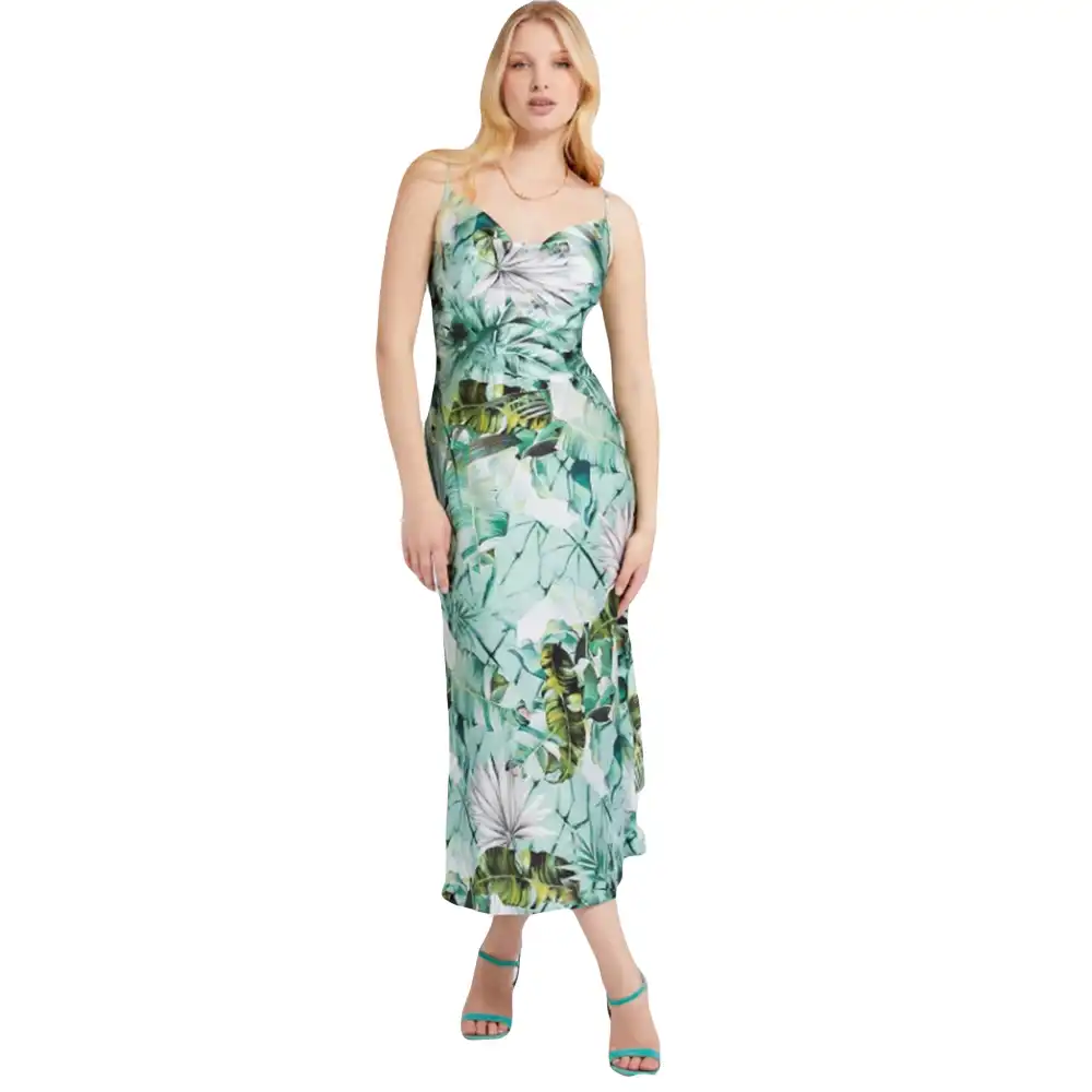 Robe femme Guess Original flowers Vert - ZESHOES