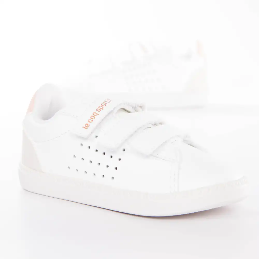 Basket basse fille Le Coq Sportif Courtstar Blanc - ZESHOES