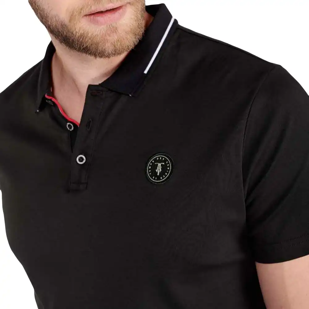 Polo manche courte Le Temps Des Cerises Haron Noir - ZESHOES