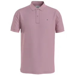 Polo manche courte Tommy Jeans Solid stretch Rose - ZESHOES