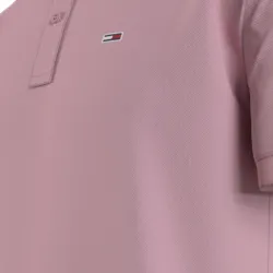 Polo manche courte Tommy Jeans Solid stretch Rose - ZESHOES Polo manche courte Tommy Jeans Solid stretch Rose - ZESHOES