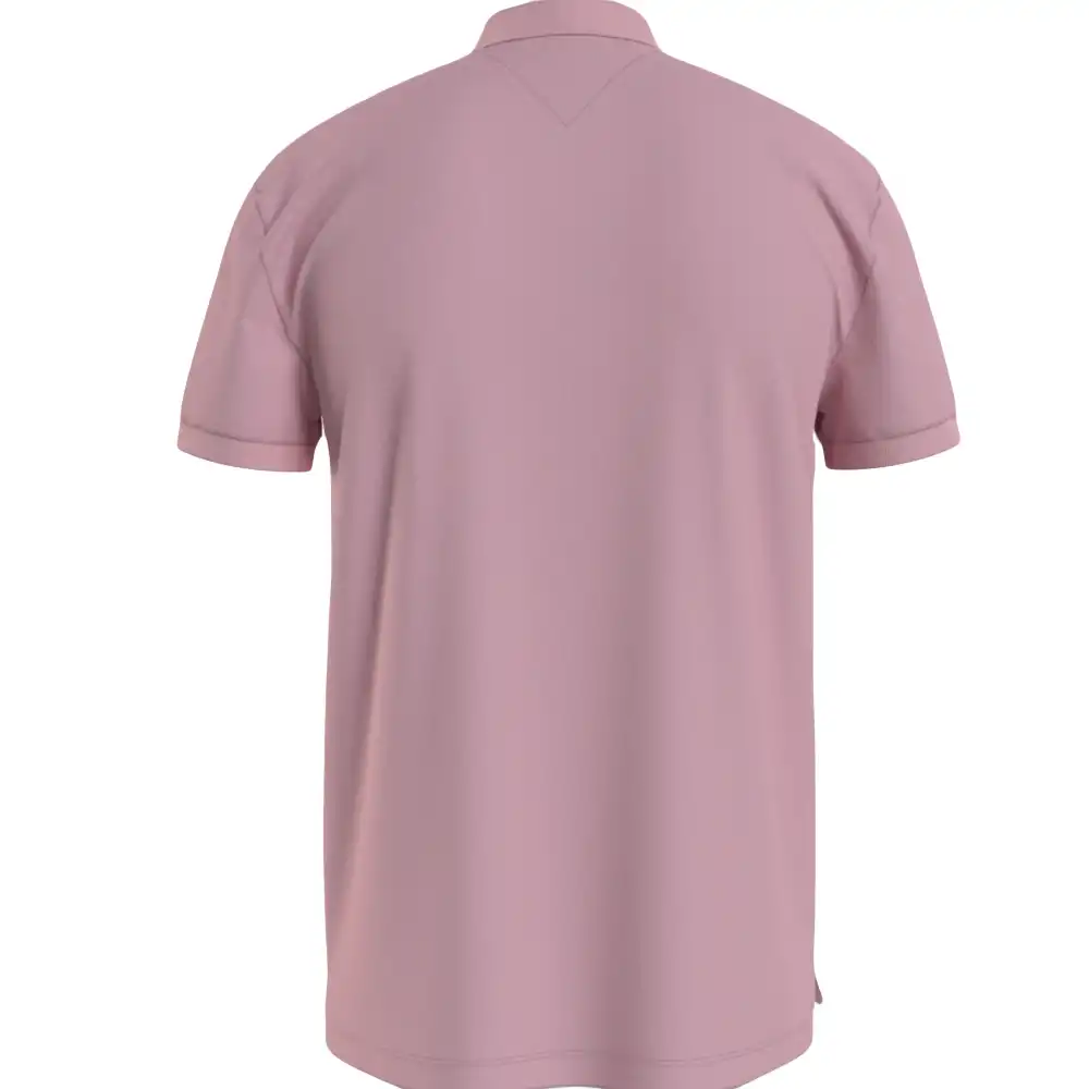 Polo manche courte Tommy Jeans Solid stretch Rose - ZESHOES Polo manche courte Tommy Jeans Solid stretch Rose - ZESHOES