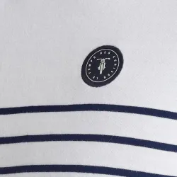 T shirt manche courte homme Le Temps Des Cerises Palun marinière Blanc - ZESHOES T shirt manche courte homme Le Temps Des Cerises Palun marinière Blanc - ZESHOES