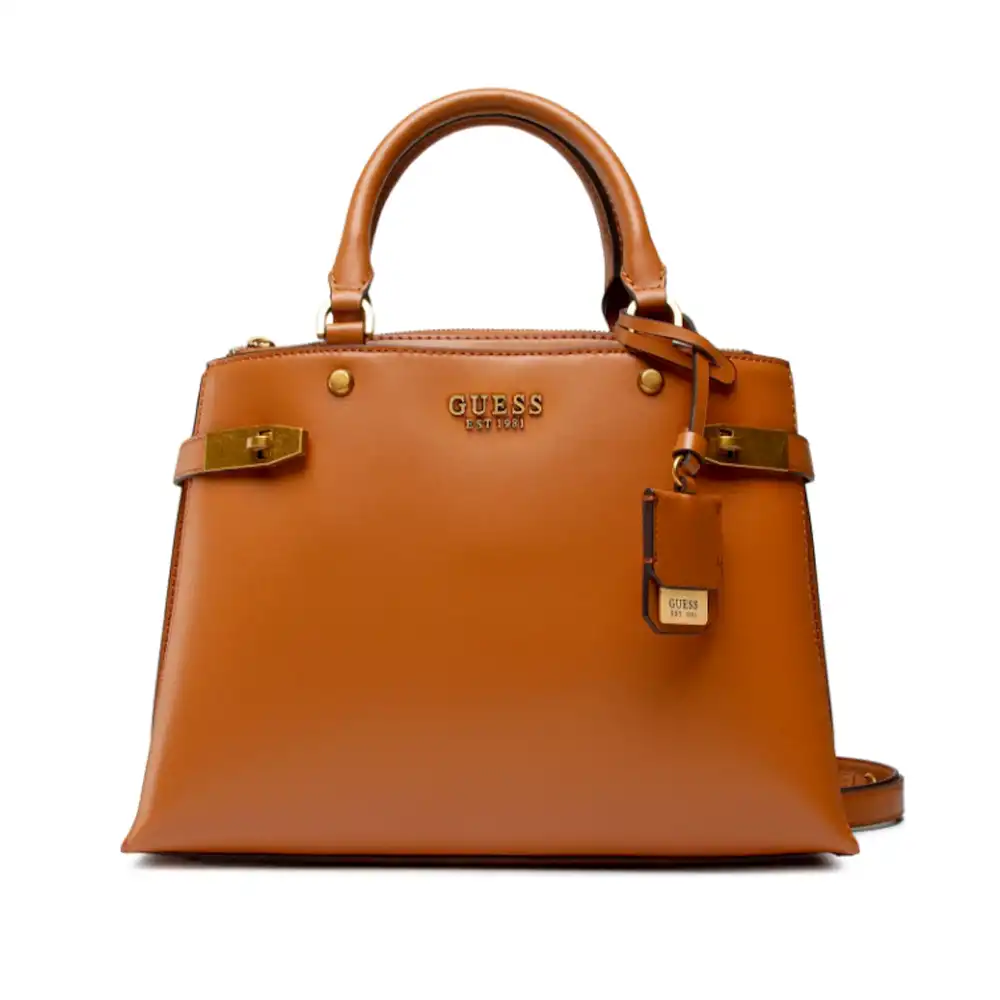 Sac a main femme Guess classic & luxe Cognac - ZESHOES