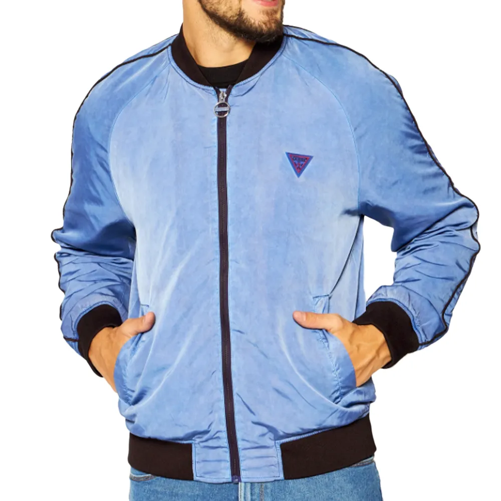 Guess Blouson Logo triangle classic Homme Bleu