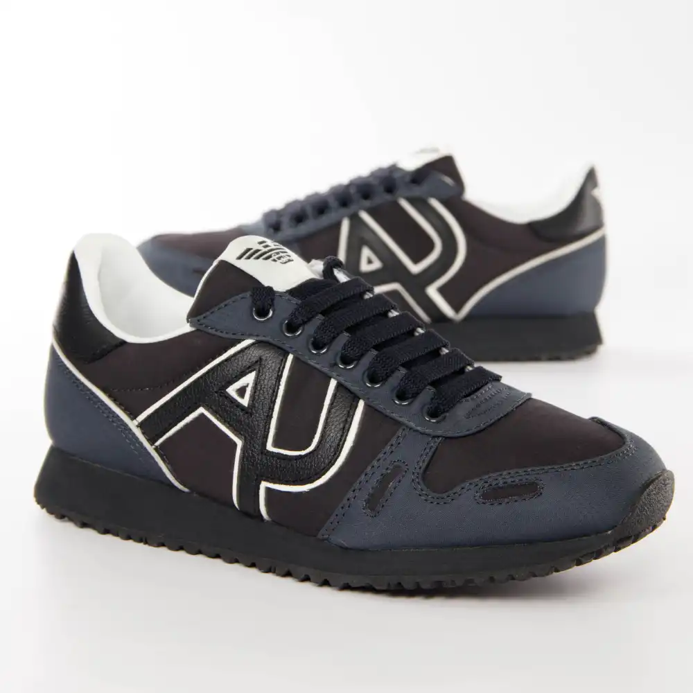 Basket basse homme Armani Jeans Nero Noir - ZESHOES