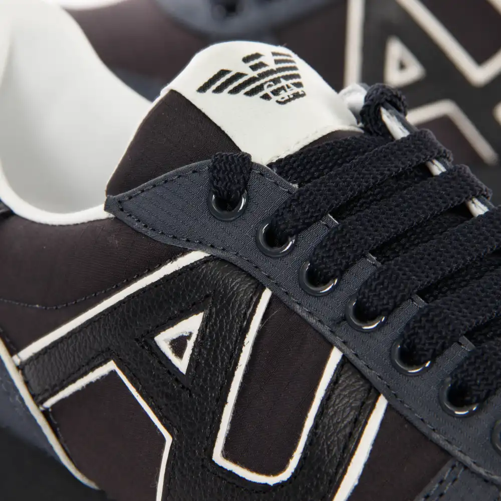 Basket basse homme Armani Jeans Nero Noir - ZESHOES