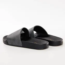 Claquette homme Guess Colico logo 4g Gris - ZESHOES