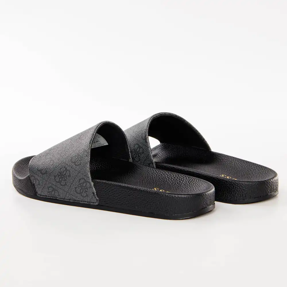 Claquette homme Guess Colico logo 4g Gris - ZESHOES