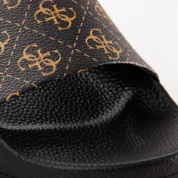 Claquette homme Guess Colico logo 4g Marron - ZESHOES Claquette homme Guess Colico logo 4g Marron - ZESHOES