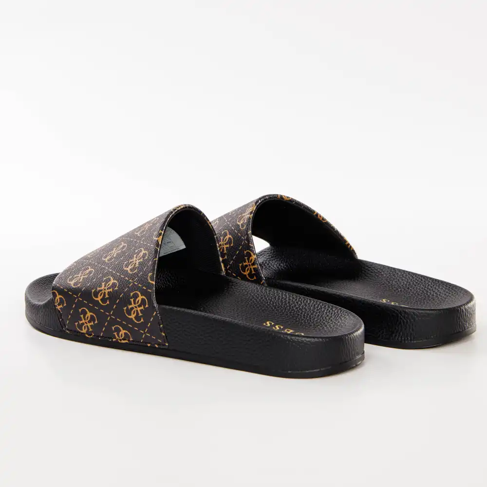 Claquette homme Guess Colico logo 4g Marron - ZESHOES Claquette homme Guess Colico logo 4g Marron - ZESHOES