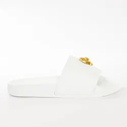 Claquette homme Guess Colico leo Blanc - ZESHOES Claquette homme Guess Colico leo Blanc - ZESHOES