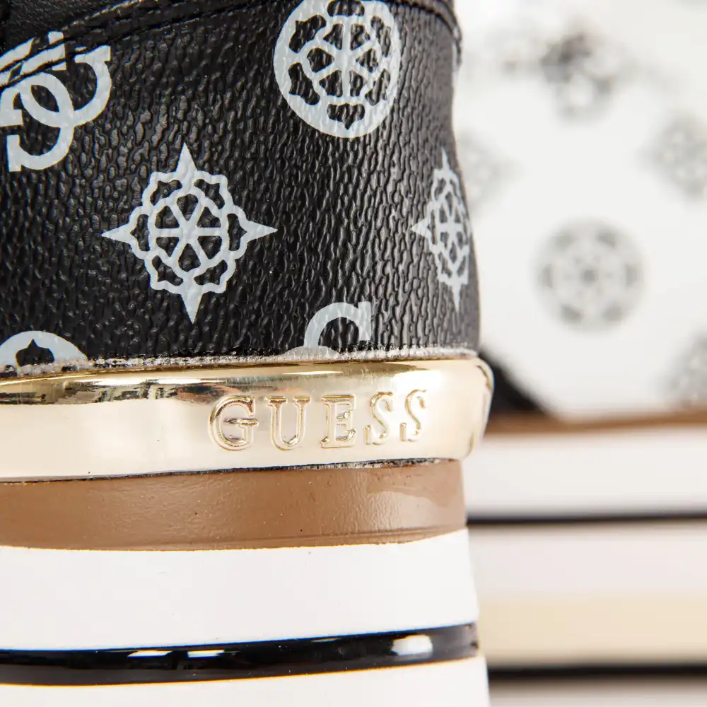 Basket de ville basse femme Guess Hindle sneaker Noir - ZESHOES Basket de ville basse femme Guess Hindle sneaker Noir - ZESHOES