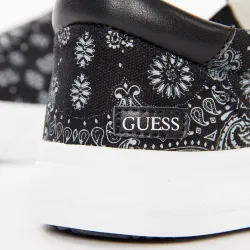 Basket de ville basse homme Guess Spiral designer Noir - ZESHOES