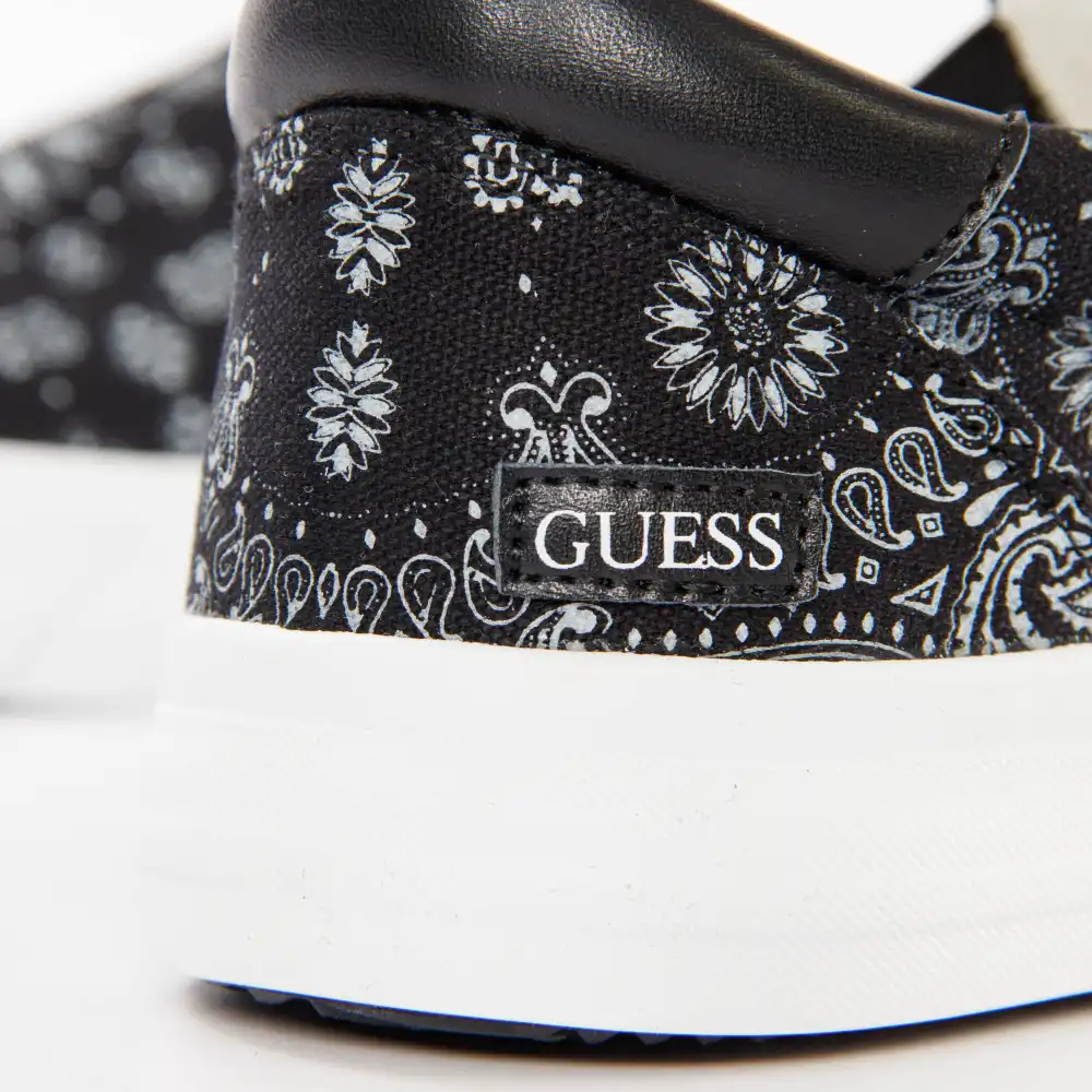 Basket de ville basse homme Guess Spiral designer Noir - ZESHOES