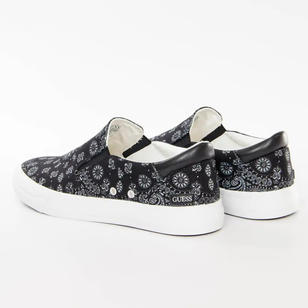 Basket de ville basse homme Guess Spiral designer Noir - ZESHOES