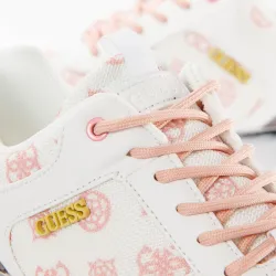 Basket de ville basse femme Guess Metz Blanc - ZESHOES