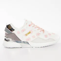 Basket de ville basse femme Guess Metz Blanc - ZESHOES