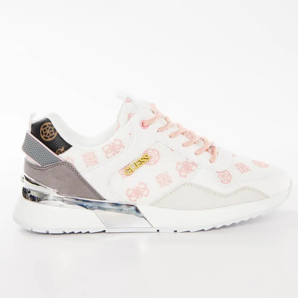 Basket de ville basse femme Guess Metz Blanc - ZESHOES