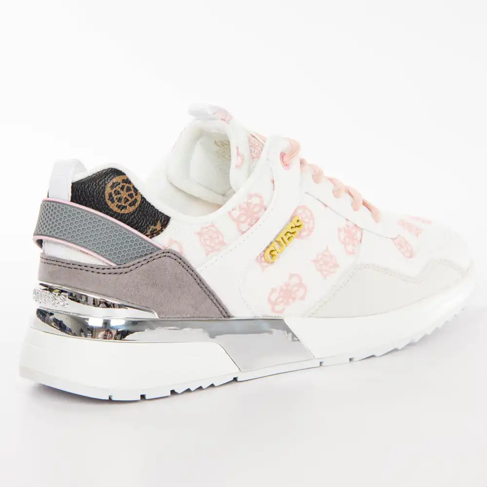 Basket de ville basse femme Guess Metz Blanc - ZESHOES