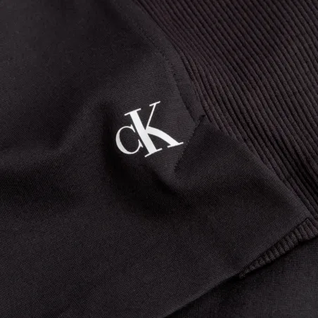 Sweat capuche femme Calvin Klein Noir Little logo 