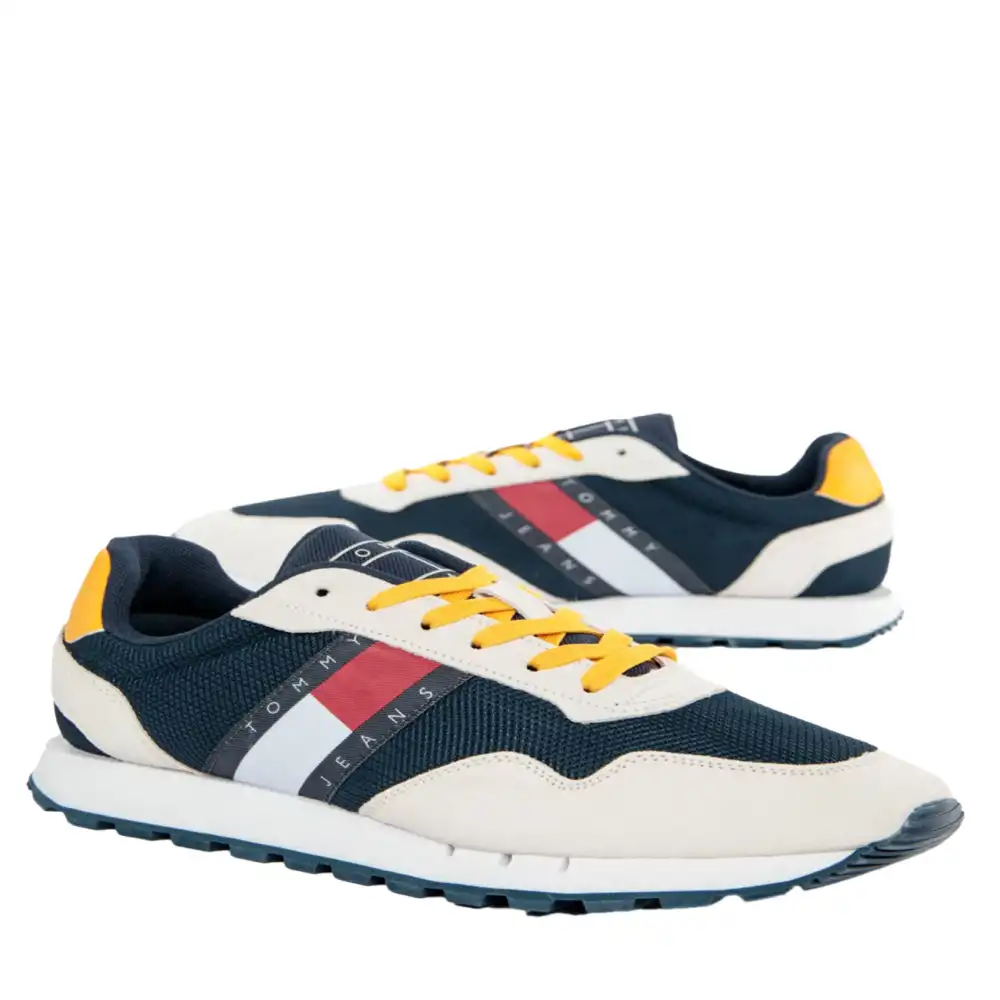 Basket basse homme Tommy Jeans Retro runners Multicolor - ZESHOES