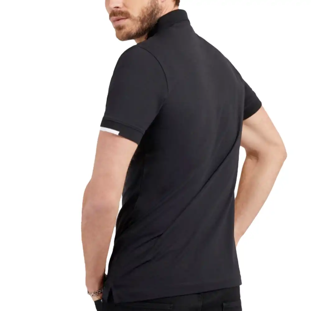 Polo manche courte Guess classic front logo Noir - ZESHOES