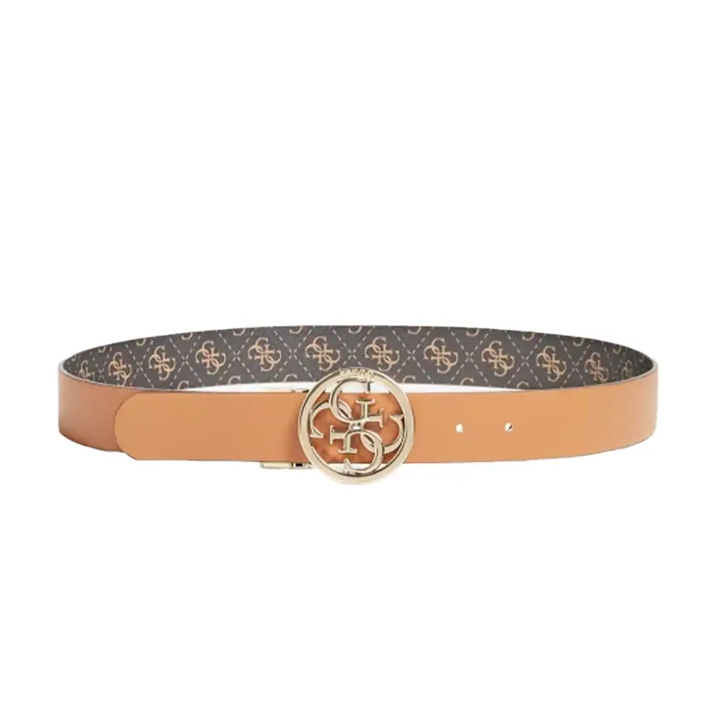 Ceinture femme Guess Noelle logo 4g Marron - ZESHOES