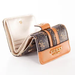 Portefeuille femme Guess Kasinta Marron - ZESHOES