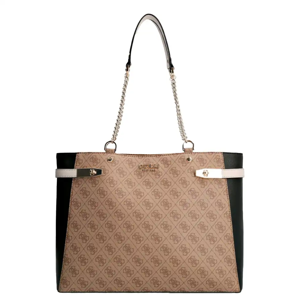 Sac bandoulière femme Guess Zadie logo 4g Marron - ZESHOES