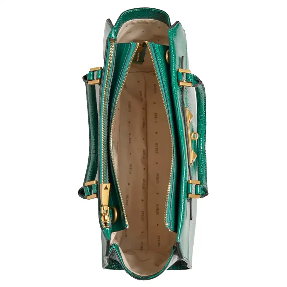 Sac bandoulière femme Guess Raffie imprime croco Vert - ZESHOES Sac bandoulière femme Guess Raffie imprime croco Vert - ZESHOES