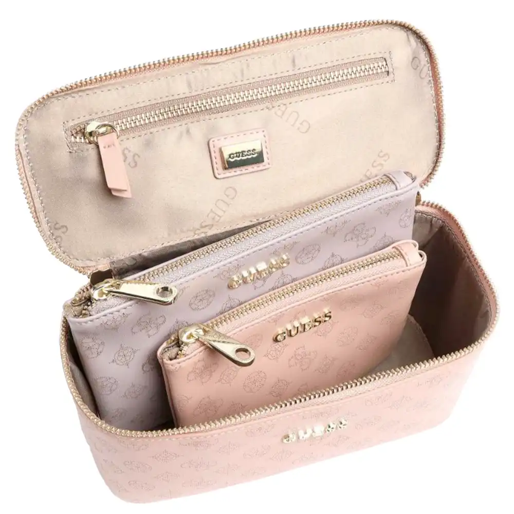 Trousse de toilette femme Guess Jacaline set x3 Rose - ZESHOES