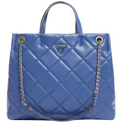 Sac bandoulière femme Guess Cessily surpiqué Bleu - ZESHOES